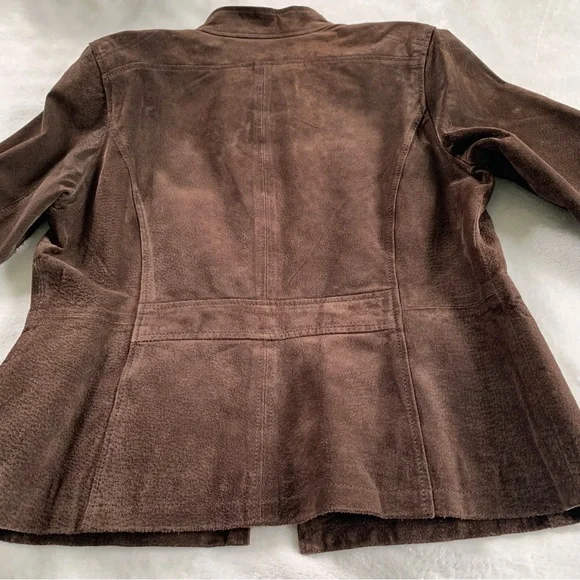 Ruff Hewn Suede Leather brown jacket - Picture 9 of 14